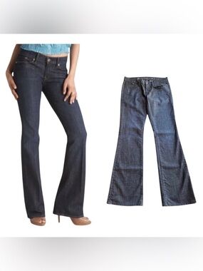 Levi’s Jeans Capital E SWANK Blue Black Size 29 Low Rise Slim Boot Tall 33”L Y2K
